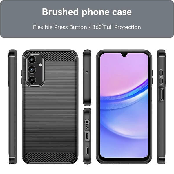 For Samsung Galaxy A15 5G SupRShield Case Shockproof Heavy Duty Rugged Anti Knock Back Cover (Black)