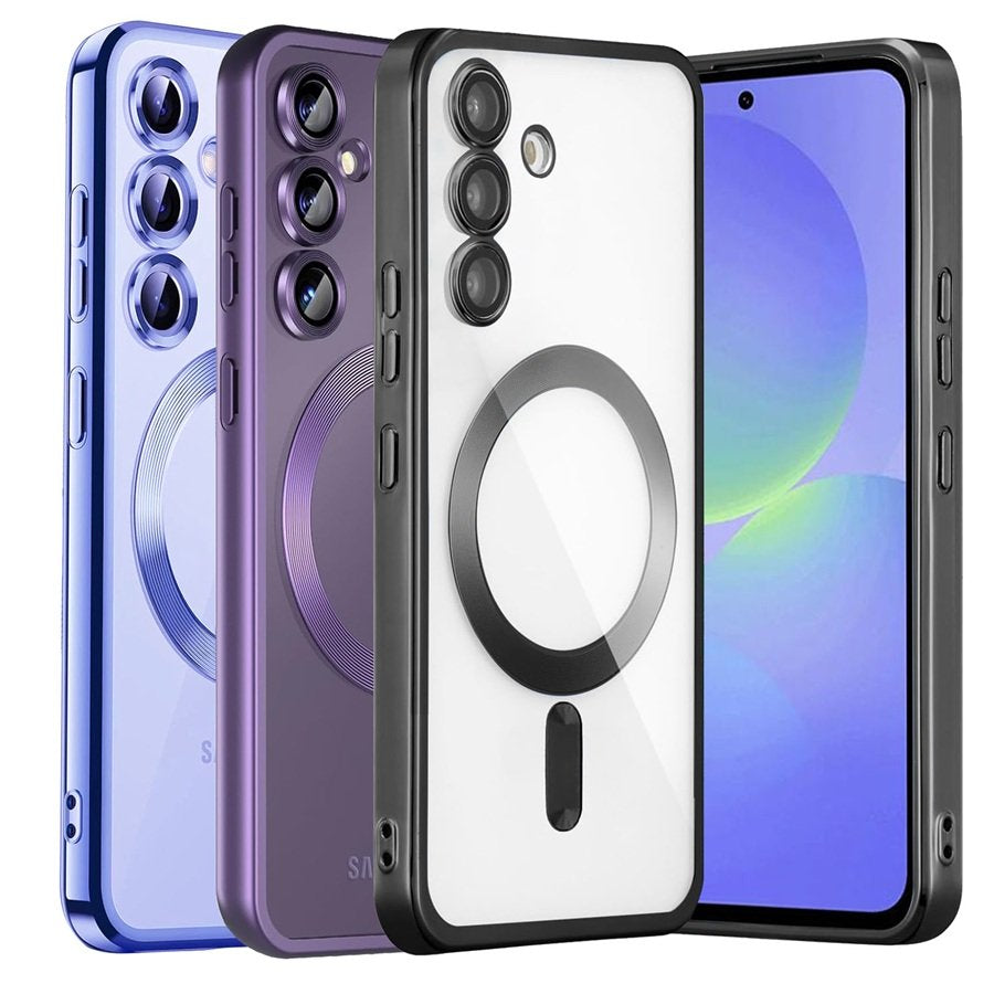 For Samsung Galaxy A16A36A56 Plating MagSafe Magnetic TPU Back Clear Case Cover