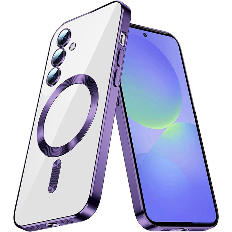 For Samsung Galaxy A16A36A56 Plating MagSafe Magnetic TPU Back Clear Case Cover