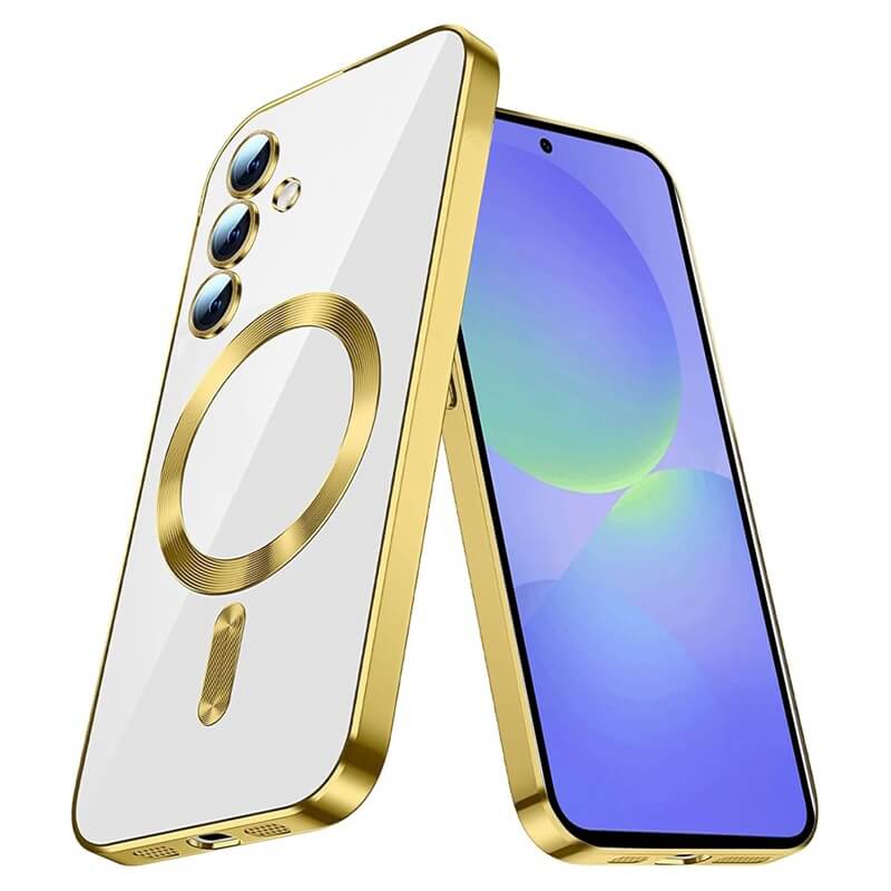 For Samsung Galaxy A16A36A56 Plating MagSafe Magnetic TPU Back Clear Case Cover (4)