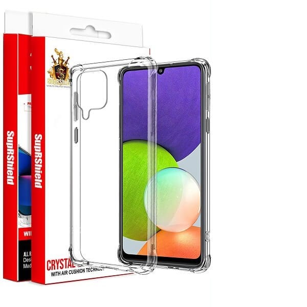For Samsung Galaxy A22 4G SupRShield Clear Case Shockproof Tough Gel Clear Transparent Air Cushion Cover (Transparent)