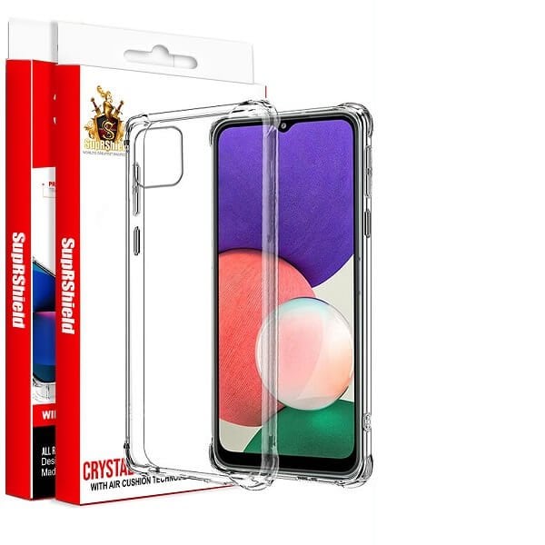 For Samsung Galaxy A22 5G | A22 4G SupRShield Clear Case Shockproof Tough Gel Clear Transparent Air Cushion Cover (Transparent)