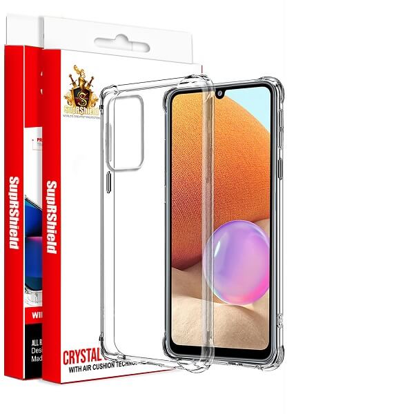 For Samsung Galaxy A32 4G SupRShield Clear Case Shockproof Tough Gel Clear Transparent Air Cushion Cover