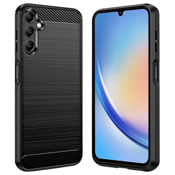 For Samsung Galaxy A34 5G Case Shockproof Heavy Duty Rugged Anti Knock Back Cover (Black)