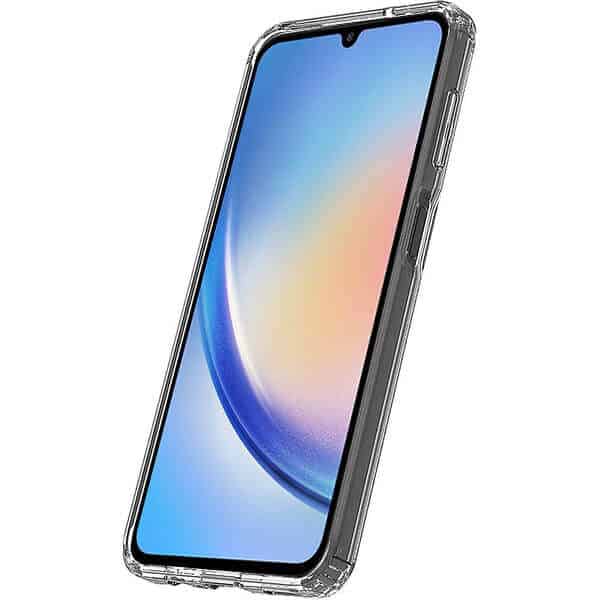 For Samsung Galaxy A34 5G Clear Case Slim With 4 Corners [Shock Absorption] Hard Back Soft Bumper Cover