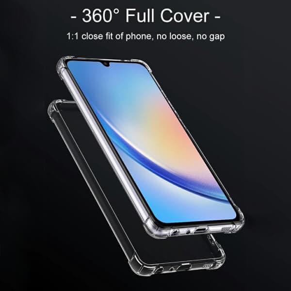 For Samsung Galaxy A34 Clear Case Shockproof Heavy Duty Gel Air Cushion Cover