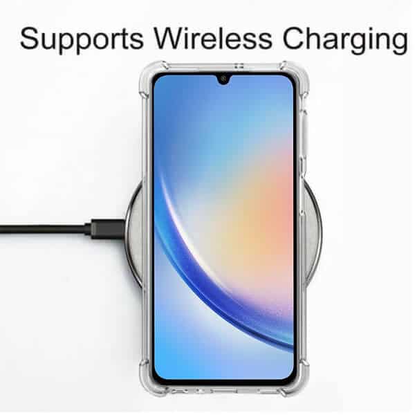 For Samsung Galaxy A34 Clear Case Shockproof Heavy Duty Gel Air Cushion Cover