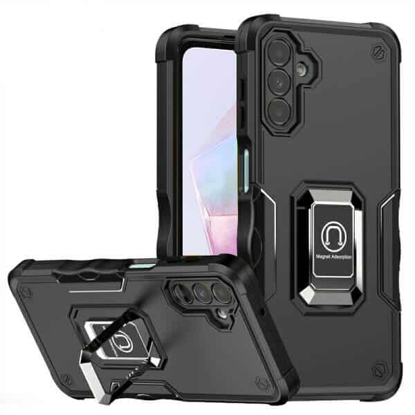 For Samsung Galaxy A35 5G Anti Scratch Rugged Magnetic Car Mount Ring Shockproof Heavy Duty Cover