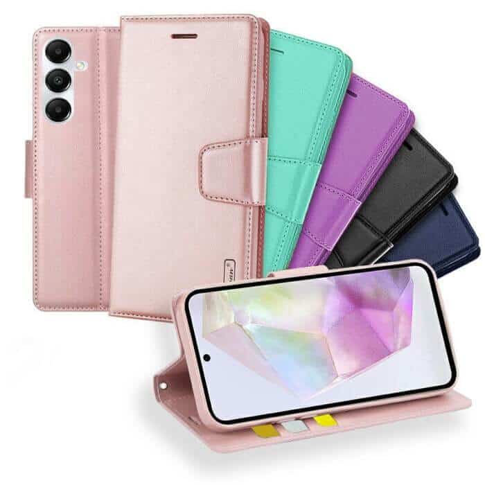 For Samsung Galaxy A35 5G Hanman Wallet Case Flip Leather Card Slots Magnetic Stand Cover