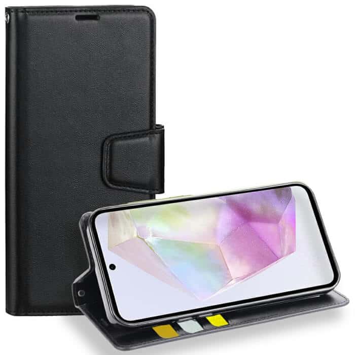 For Samsung Galaxy A35 5G Hanman Wallet Case Flip Leather Card Slots Magnetic Stand Cover