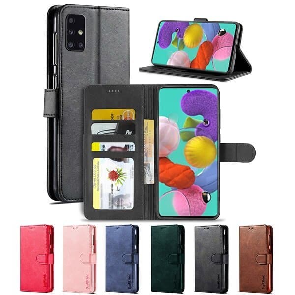 For Samsung Galaxy A51 Genuine SupRShield Wallet Leather Flip Stand Magnetic Case Cover