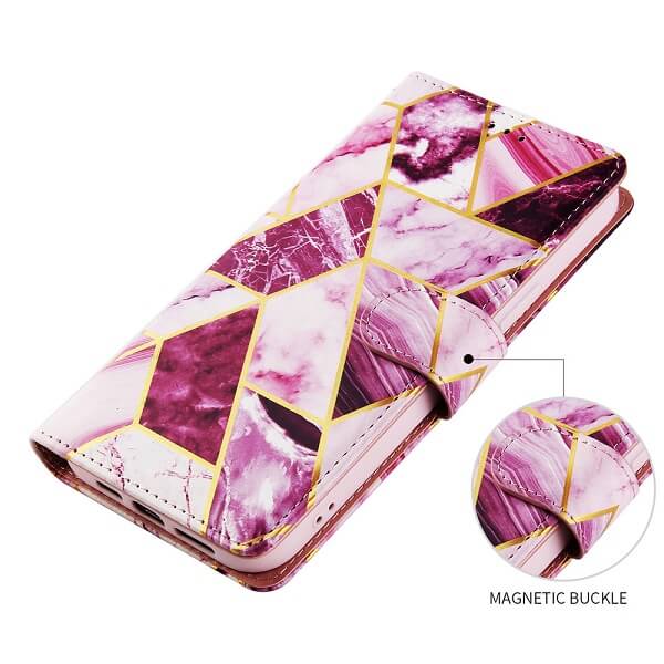 For Samsung Galaxy A53 5G Case Fashion Marble Painting Pattern Flip Wallet Case Leather Card Slots Stand Cover(Purple Gilding)