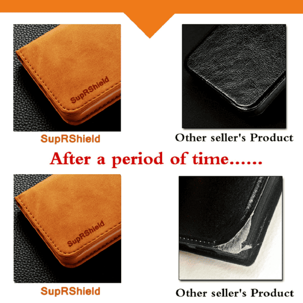 For Samsung Galaxy A54 5G SupRShield Wallet Leather Card Holder Flip Protective Shockproof Magnetic Case Cover (Black)