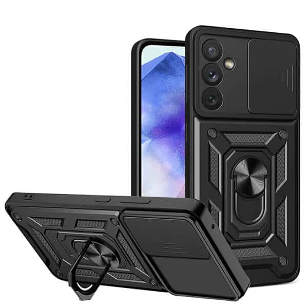 For Samsung Galaxy A55 5G Anti Scratch Rugged Magnetic Car Mount Ring Shockproof Heavy Duty Cover