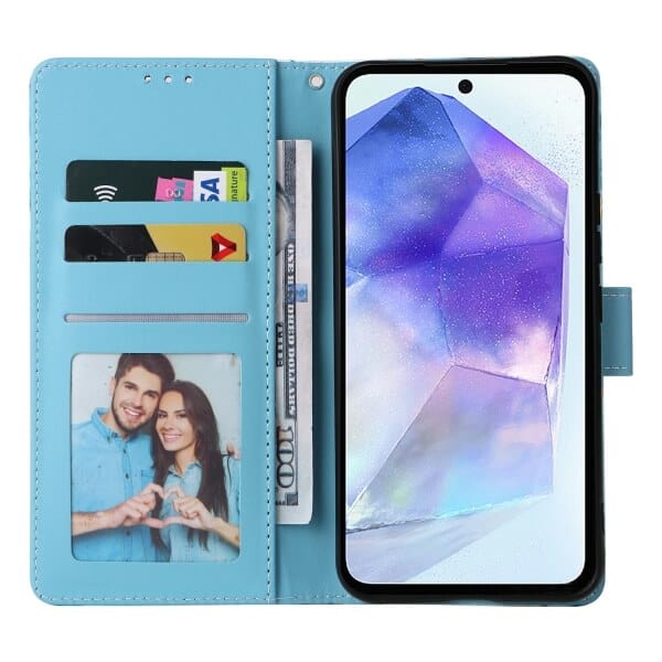 For Samsung Galaxy A55 5G Case Fashion Marble Painting Pattern Flip Wallet Leather Card Slots Stand Cover
