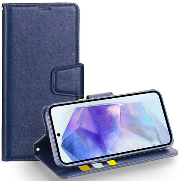 For Samsung Galaxy A55 5G Hanman Wallet Case Flip Leather Card Slots Magnetic Stand Cover