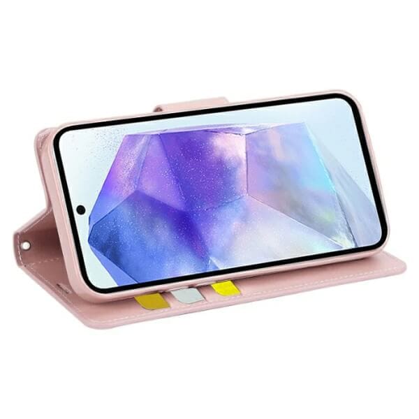 For Samsung Galaxy A55 5G Hanman Wallet Case Flip Leather Card Slots Magnetic Stand Cover