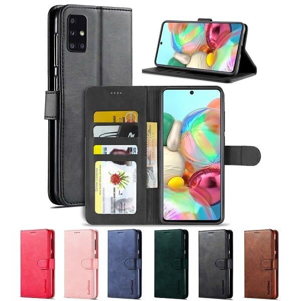 For Samsung Galaxy A71 Genuine SupRShield Wallet Leather Flip Stand Magnetic Case Cover