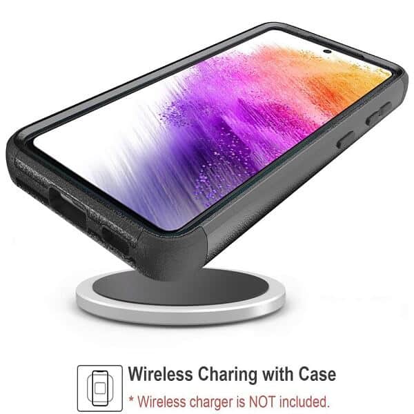 For Samsung Galaxy A73 5G 3in1 Case Drop Resistant Defender Tradies Hybrid Armor Heavy Duty Rugged Shockproof Tough Cover (Black)