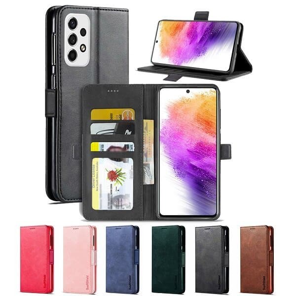 For Samsung Galaxy A73 5G SupRShield Wallet Leather Card Holder Flip Protective Shockproof Magnetic Case Cover