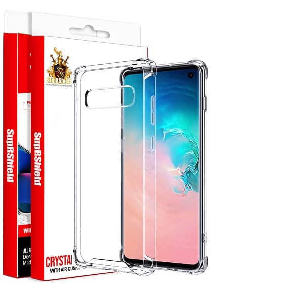 For Samsung Galaxy S10 SupRShield Shockproof Tough Hard Gel Clear Transparent Anti knock Air Cushion Case Cover