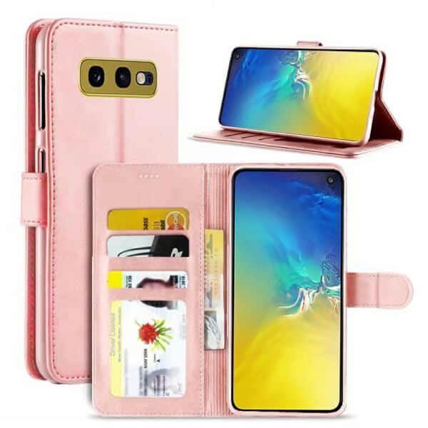 For Samsung Galaxy S10E Genuine SupRShield Wallet Leather Flip Stand Magnetic Case Cover