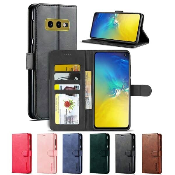 For Samsung Galaxy S10E Genuine SupRShield Wallet Leather Flip Stand Magnetic Case Cover
