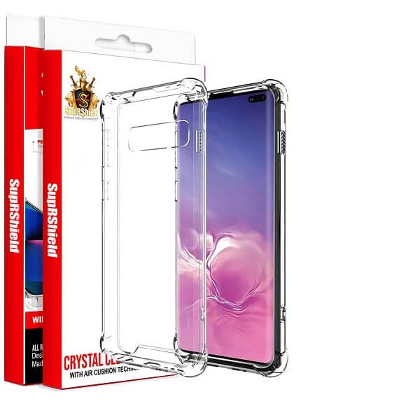 For Samsung Galaxy S10 | Galaxy S10+ /S10 Plus | S10 5G | S10e SupRShield Shockproof Tough Hard Gel Clear Transparent Anti knock Air Cushion Case Cover