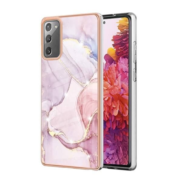 For Samsung Galaxy S20 FE Case Hard back Marble Pattern Slim Design Enhanced Camera and Screen Protection Girls and Women Cover (Rose Gold)