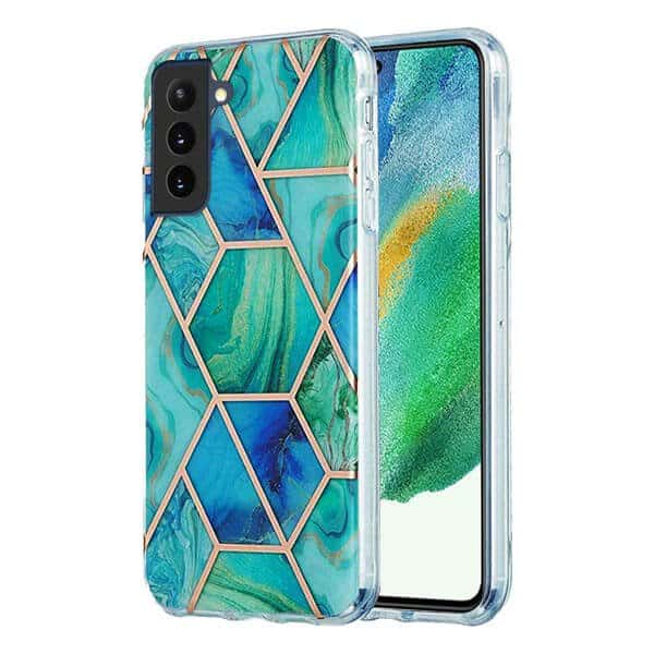 For Samsung Galaxy S21FE /S21 FE Case Hard back Marble Pattern Slim Design Enhanced Camera and Screen Protection Girls and Women Cover