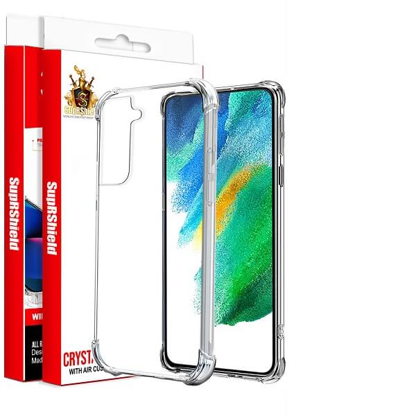 For Samsung Galaxy S21 FE SupRShield Clear Case Shockproof Tough Soft Gel Clear Transparent Air Cushion Cover (Transparent)