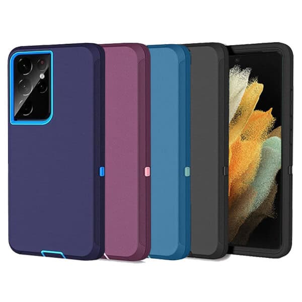 For Samsung Galaxy S21 S21 FE S21+ S21 Plus S21 Ultra Case Drop Resistant Defender Tradies Heavy Duty Rugged Shockproof Cover