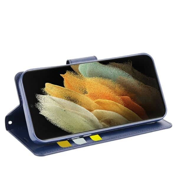 For Samsung Galaxy S21 Ultra Hanman Wallet Case Flip Leather Card Slots Magnetic Stand Cover