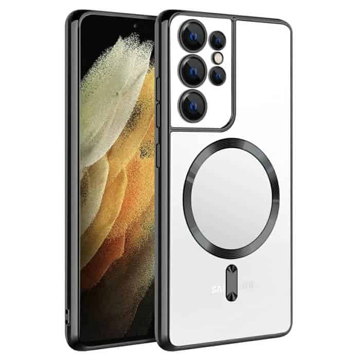 For Samsung Galaxy S21 Ultra MagSafe Magnetic Case Shockproof Protection Scratch Resistant Clear Protective Cover