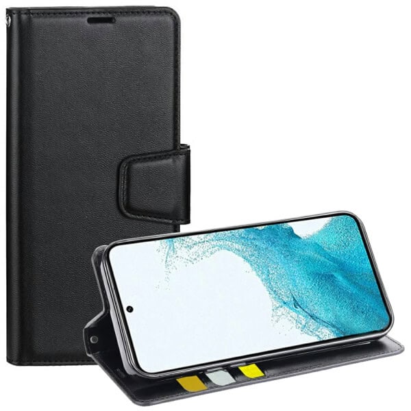 For Samsung Galaxy S22 Hanman Wallet Case Flip Leather Card Slots Magnetic Stand Cover