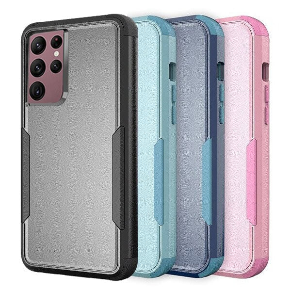 For Samsung Galaxy S22 S22+ S22 Plus S22 Ultra 3in1 Case Drop Resistant Defender Tradies Hybrid Armor Heavy Duty Rugged Shockproof Tough Cover