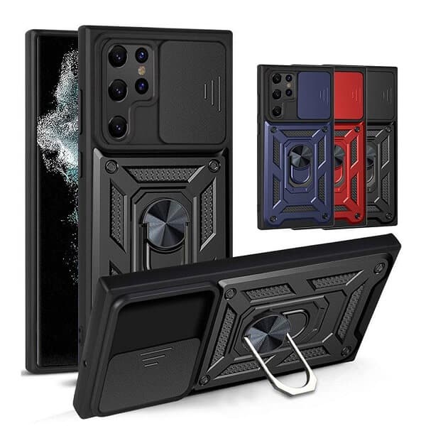 For Samsung Galaxy S22 S22+ S22 Plus S22 Ultra Magnetic Ring Rugged Shockproof Case Heavy Duty Protective Back Cover
