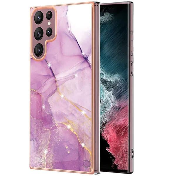 For Samsung Galaxy S22 | S22+ /S22 Plus | S22 Ultra Case Hard back Marble Pattern Slim Design Enhanced Camera and Screen Protection Girls and Women Cover