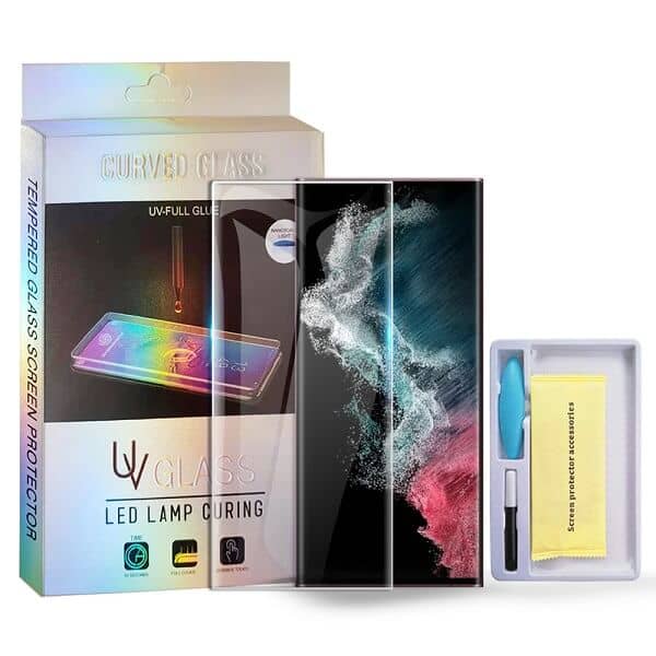 For Samsung Galaxy S22 Ultra UV Liquid Gel Tempered Glass Screen Protector (Clear)