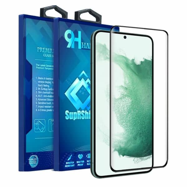For Samsung Galaxy S22+Plus Full Glue Full Coverage Tempered Glass Screen Protector (Black)