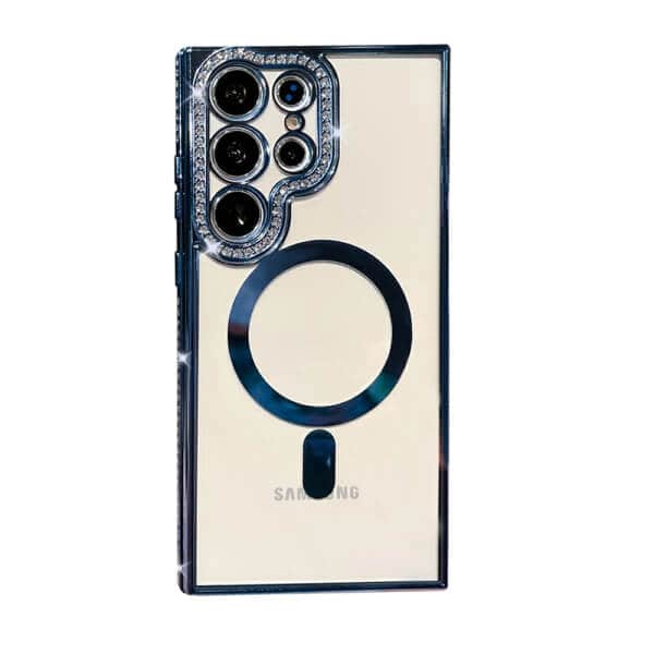 For Samsung Galaxy S22S22+S22 Ultra Case, MagSafe Magnetic Diamond Rhinestone Glitter Crystal Bling Shockproof Cover