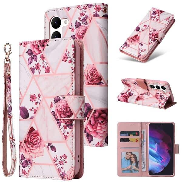 For Samsung Galaxy S24 S25 Ultra Plus Case Fashion Marble Painting Pattern Flip Wallet Leather Card Slots Cover