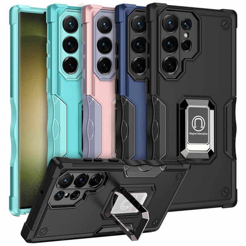 For Samsung Galaxy S23 S23 FE S23+ S23 Plus S23 Ultra Magnetic Ring Rugged Shockproof Case Heavy Duty Protective Back Cover