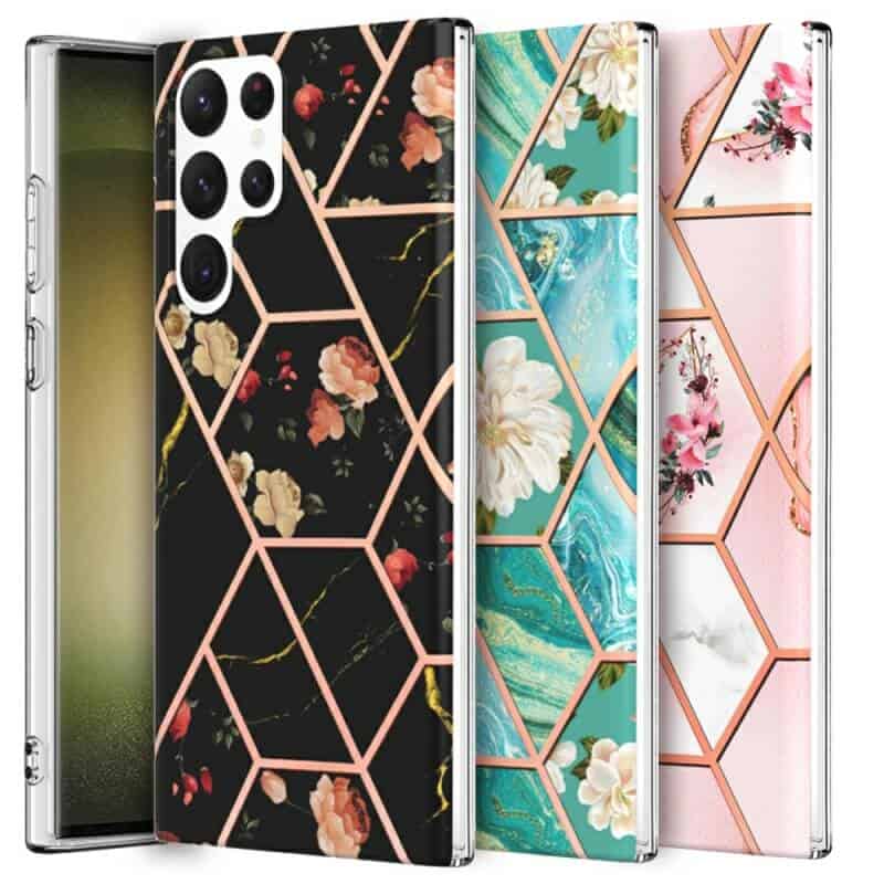 For Samsung Galaxy S23 S23+ S23 Plus S23 Ultra Case Hard back Marble Pattern Slim Design Enhanced Camera and Screen Protection Girls and Women Cover