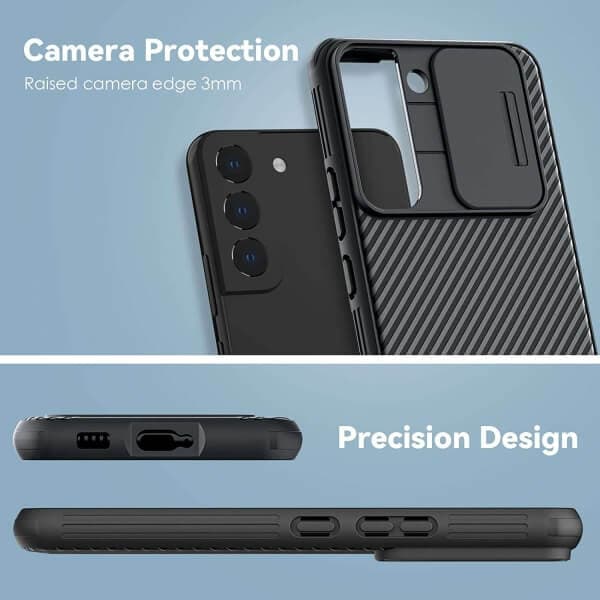 For Samsung Galaxy S23 [Support Magsafe Charger] Nillkin CamShield With Camera Protection Slim Magnetic Shockproof Heavy Duty Cover (Black)