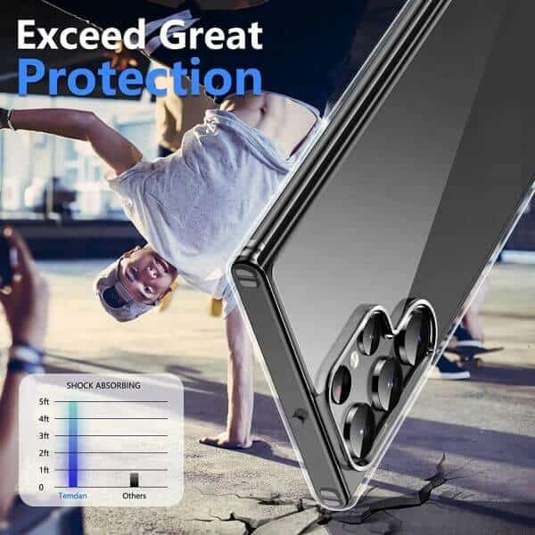 For Samsung Galaxy S23 Ultra Clear Case Shockproof Tough Gel Clear Transparent Air Cushion Cover