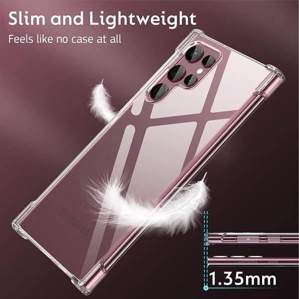 For Samsung Galaxy S23 Ultra Clear Case Shockproof Tough Gel Clear Transparent Air Cushion Cover