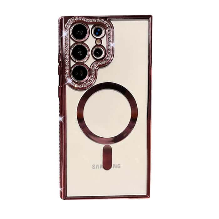 For Samsung Galaxy S24, S24+ S24 Plus & S24 Ultra Case, MagSafe Magnetic Diamond Rhinestone Glitter Crystal Bling Shockproof Cover