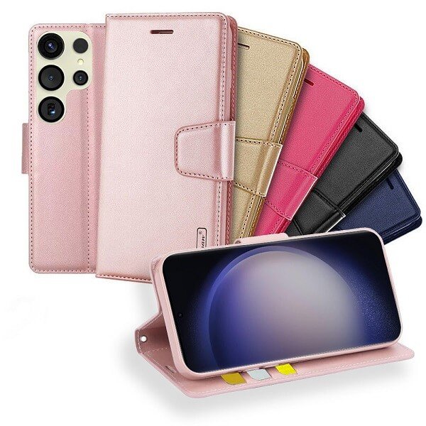 For Samsung Galaxy S24, S24+ S24 Plus & S24 Ultra Hanman Wallet Leather Flip Shockproof Cover