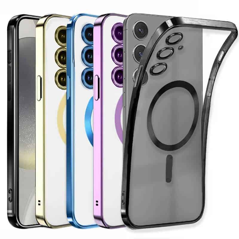 For Samsung Galaxy S24, S24+ S24 Plus & S24 Ultra MagSafe Magnetic Case with HaloLock Shockproof Scratch Resistant Back Clear Protective Cover